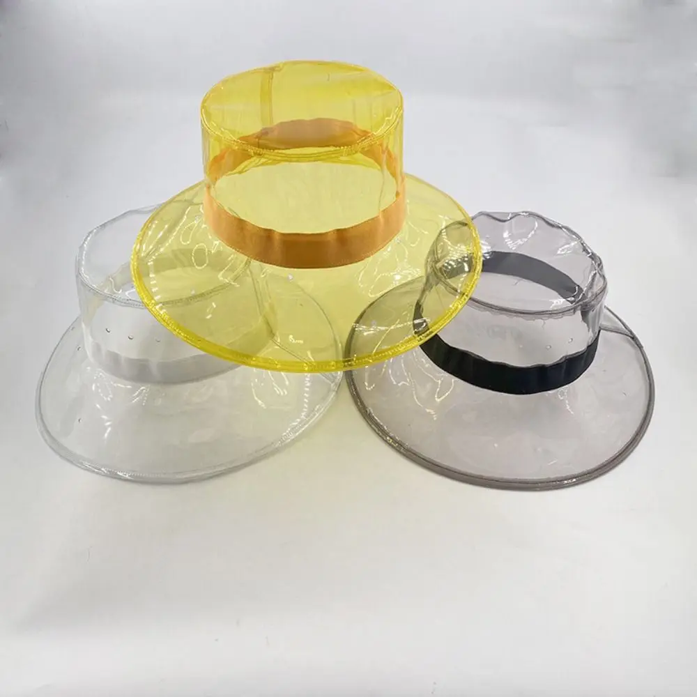 

PVC Fisherman Hat Transparent Luminous Cap Fashion Waterproof Rain Hat for Women Men Summer
