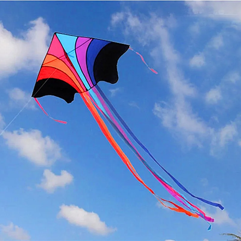 Бесплатная доставка Радужный воздушный змей с длинным хвостом уличные игрушки