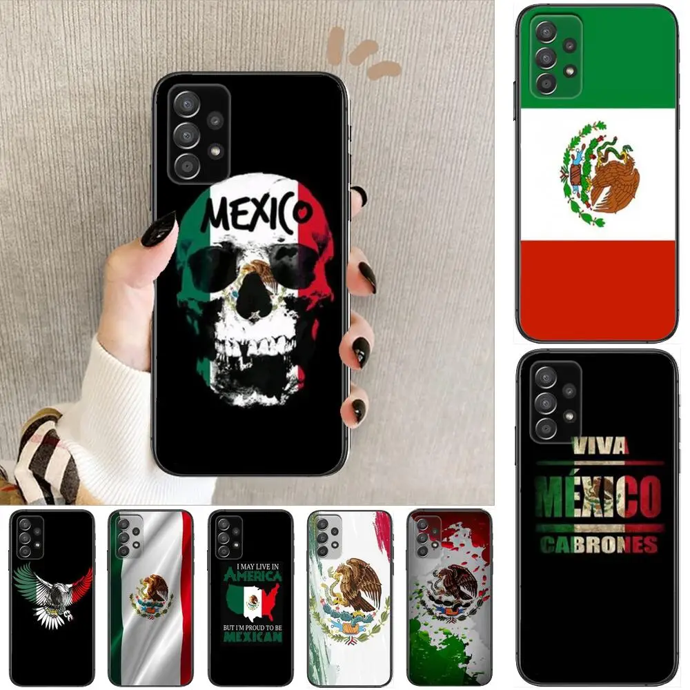 

Mexico Mexican flag Phone Case Hull For Samsung Galaxy A70 A50 A51 A71 A52 A40 A30 A31 A90 A20E 5G a20s Black Shell Art Cell Cov