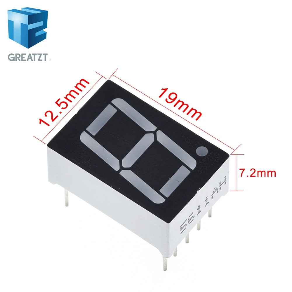 GREATZT 10 шт. 0 56 дюйма 1 бит общая Катодная цифровая трубка красный цвет цифровой