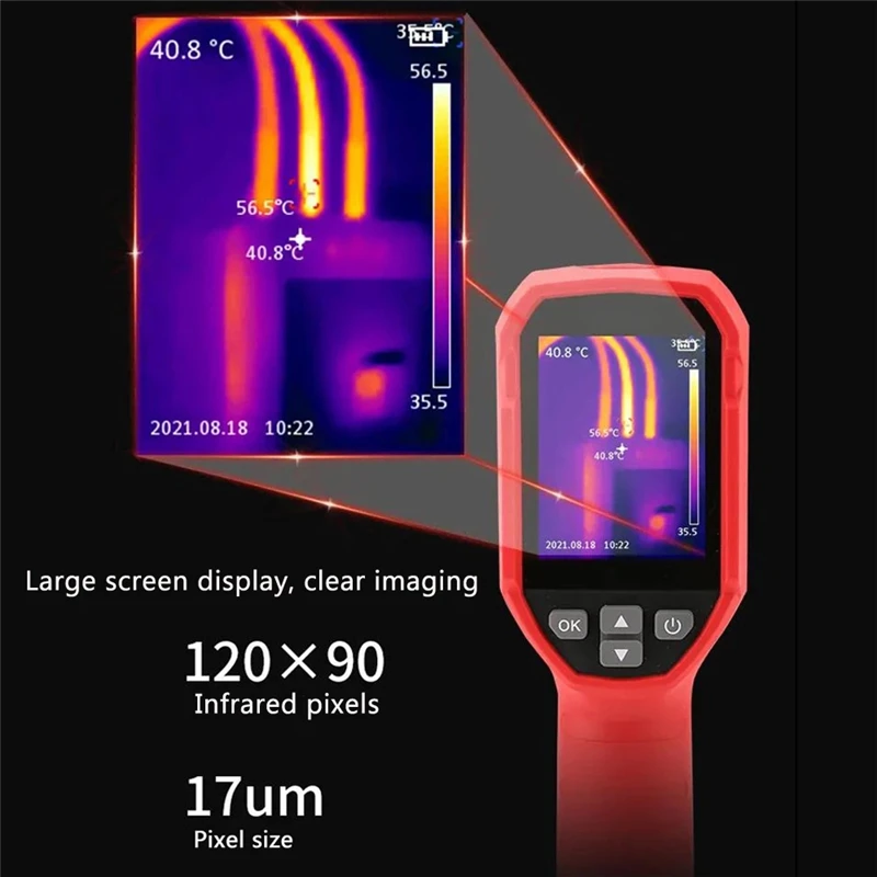 

UNI-T UTi120S Инфракрасный Тепловизор ручной термометр печатная плата промышленное тестирование нагревательная трубка для тестирования пола 120 × 90