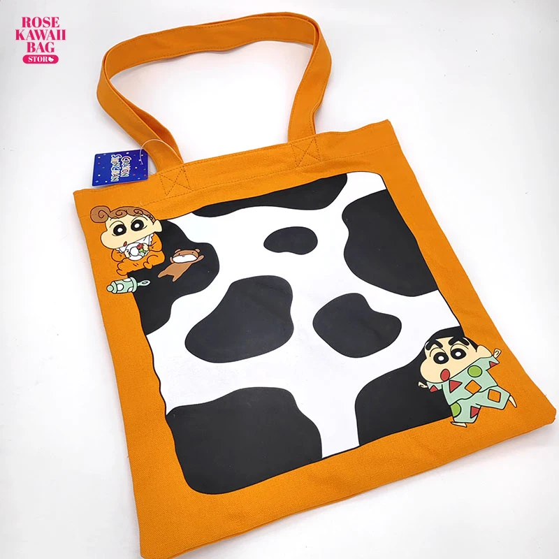 

Kawaii Crayon Shin-Chan Bag Japan Genuine Cute Canvas Handbag High-capacity Storage Bag Cartoon Lunch Box Bag for Kids School