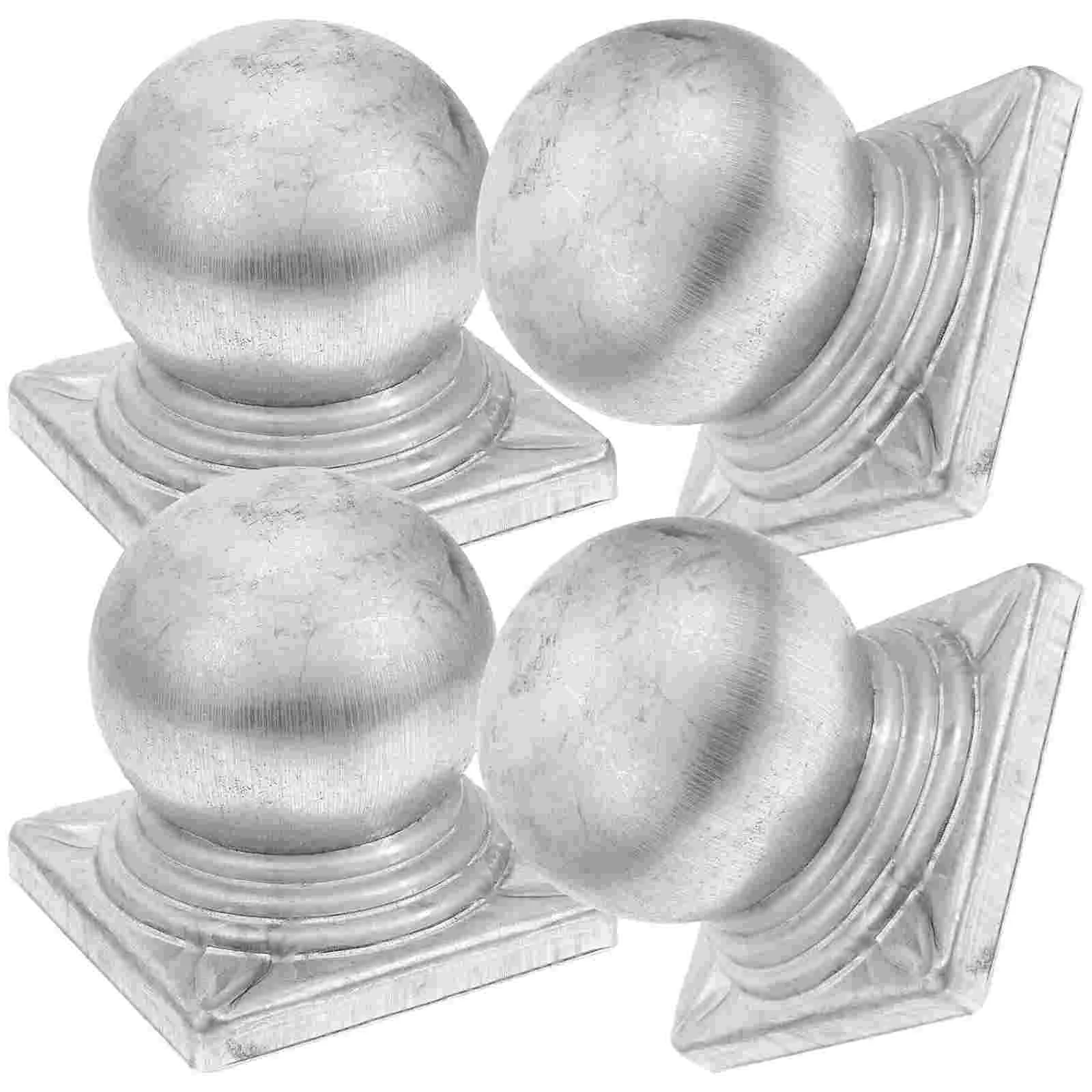

Fence Post Accessory Cap Replacement Iron Caps Ball Cover Guardrail Decorative Column Solar Lights Deck