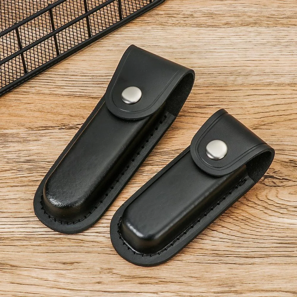 Коричневая Складная Искусственная Ручка С Кожаным Чехлом Портативное