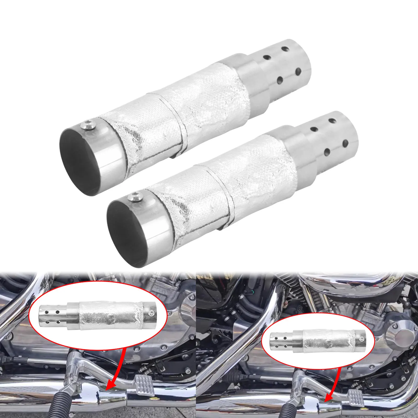 

Глушитель выхлопной системы мотоцикла, тихая перегородка, модифицированный глушитель Shortshots, в шахматном порядке, система для Harley Sportster XL1200 Softail FatBoy
