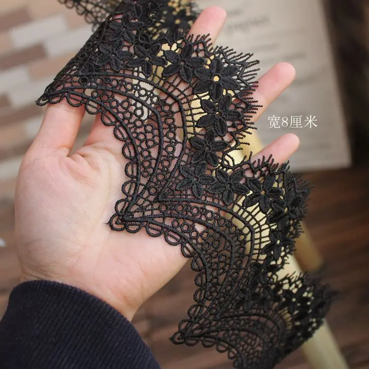 Аппликация из кружевной ткани с вышивкой швейное ремесло полиэстера белая