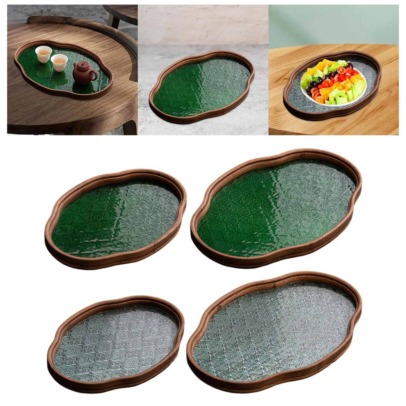 Стеклянный поднос с цветком бегонии чашка для чая сервировочное блюдо