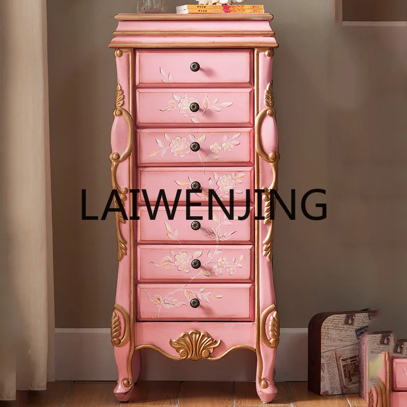 Деревянный шкаф с 7 ящиками Yff в европейском стиле ретро комод для ювелирных