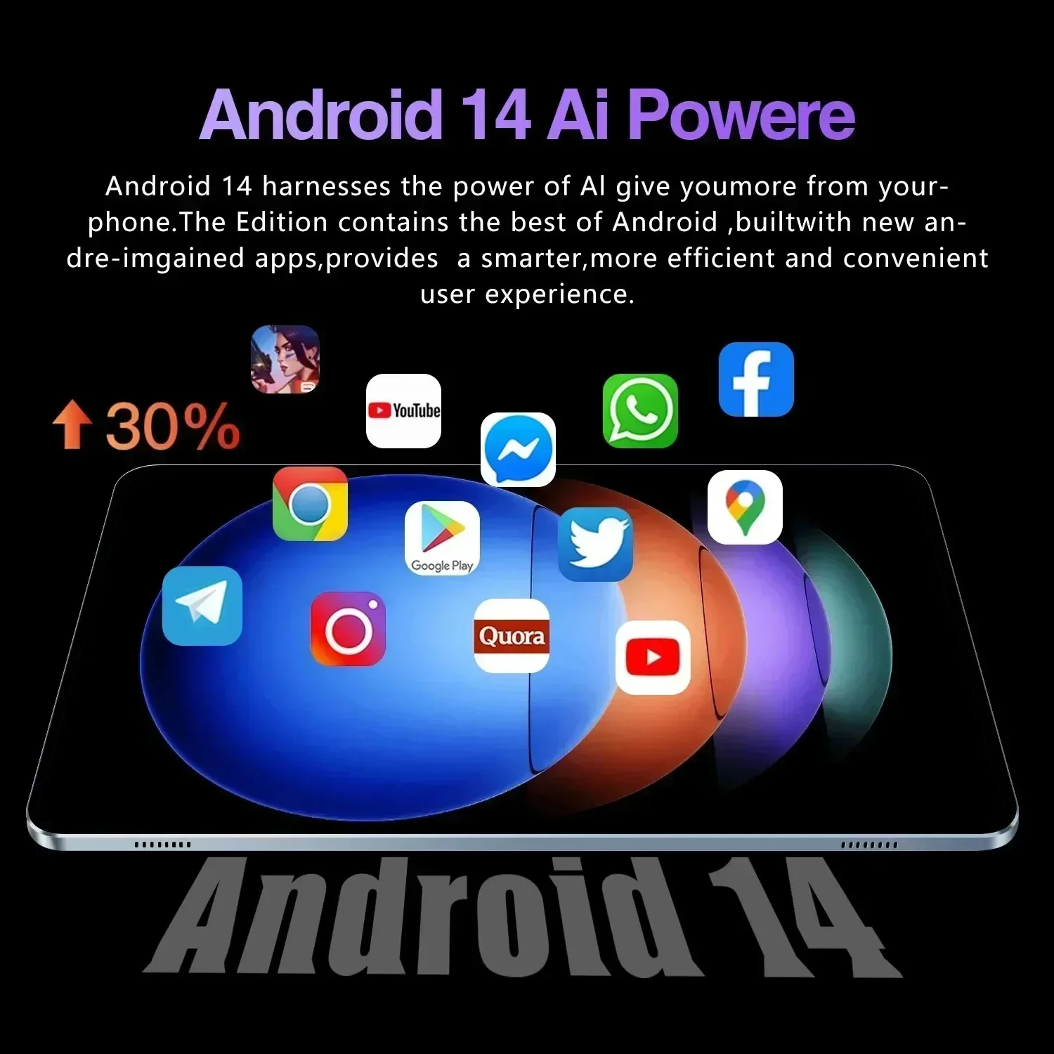 Фото Новинка 2025 года, глобальная версия Pad 7S Pro Tablet, 11 дюймов, Android14, 22 ГБ + 2 ТБ, Snapdragon8Gen2, 20000 мАч, HD 4K, 5G, планшетный ПК с двумя SIM-картами №3