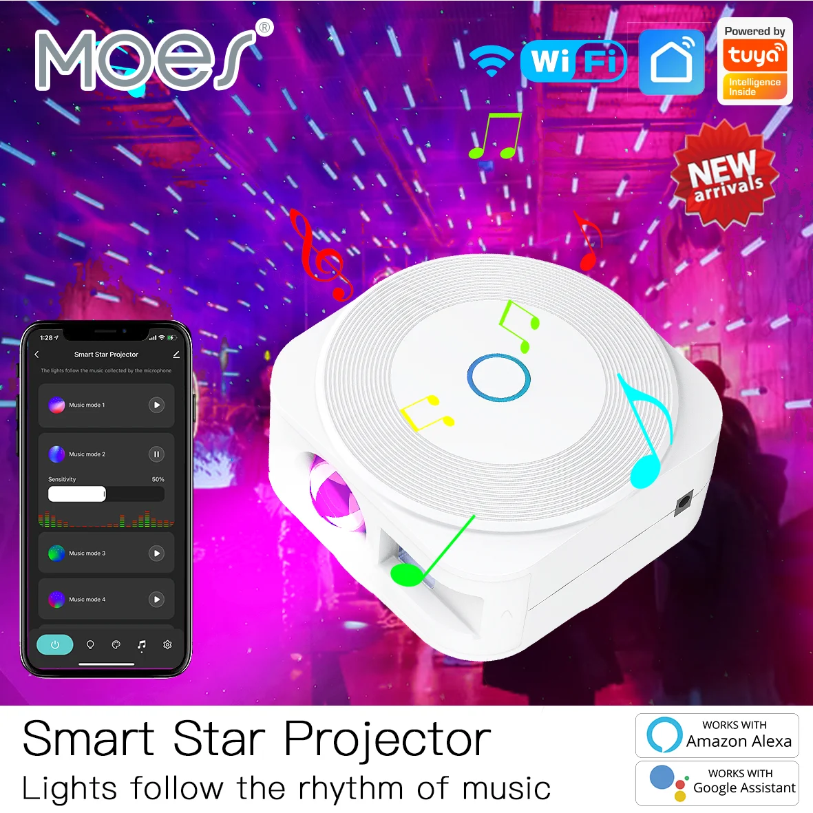 Проектор MOES Smart Star с галактическим