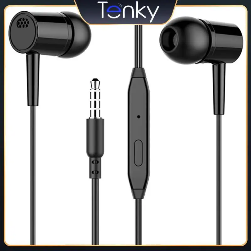 

3.5mm Earbuds 2 Color Optional Headset In-ear Built-in Microphone In-ear Wired Earphone With Mic Earbuds High Quality