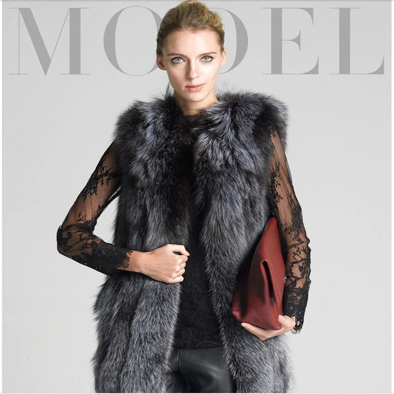 

Women's Natural Fox Fur Coat Genuine Leather Warm Autumn and Winter Fur Coat Luxury Fashion Fox Fur Vest