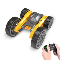 4wd remote control car stunt car 360%c2%b0 rotating double sided flip 2 4g rc cars trucks with led lights toys for boys children