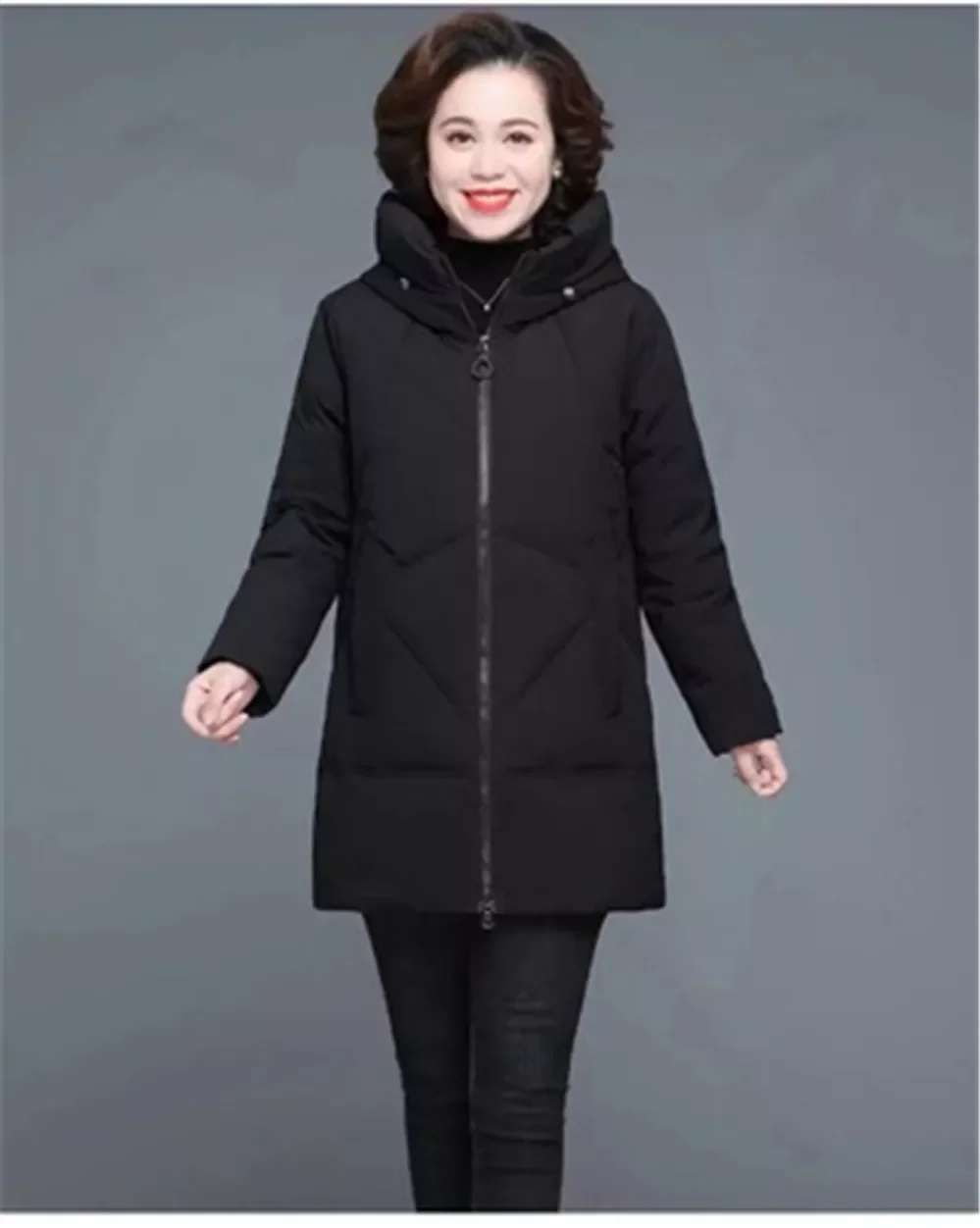 New2022 Coat 2021 Middle-aged Mother New Cotton padded Jacket Long Hooded Parka Plus size 5XL Female Windproof Loose Warm Outwea