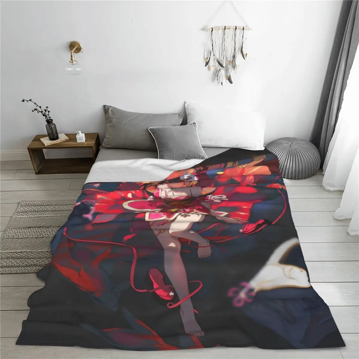 Одеяла из аниме Honkai чехол для дивана флисовое зимнее милое мультяшное