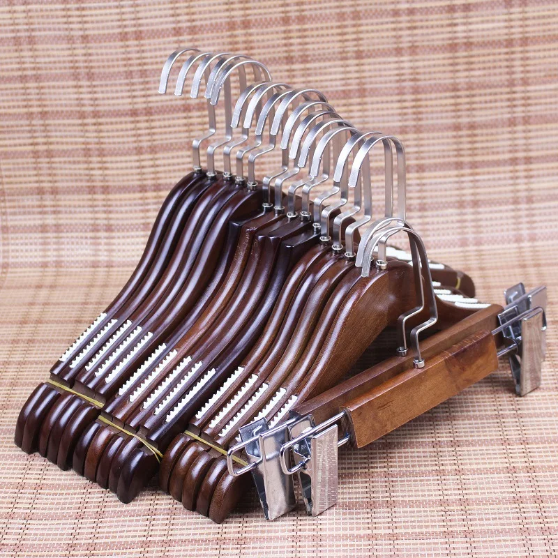 

100PACKS Retro Wood Clothes Hanger Clothing Store Women's Non-Slip Adult and Children Cloths Hanger Children's Clothing Store S