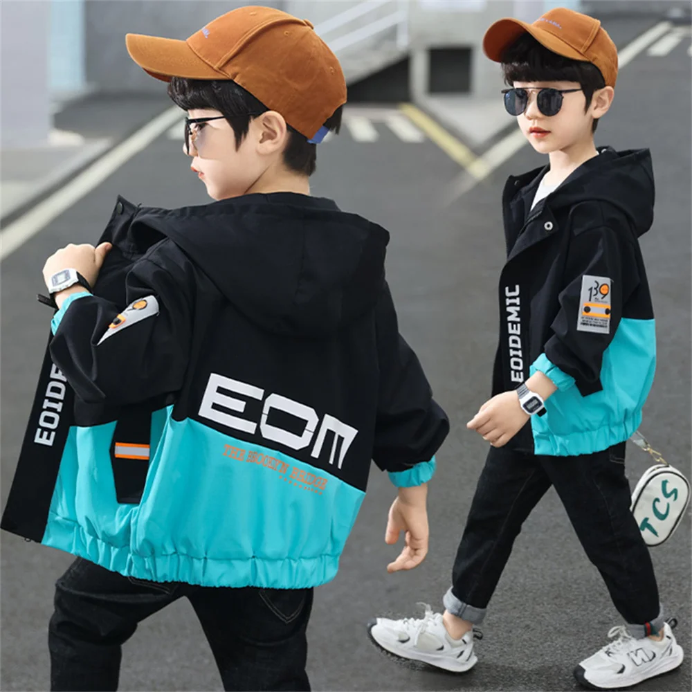 ветровки детские Куртка с капюшоном для мальчиков 4-12 лет на Возраст 4-14 |