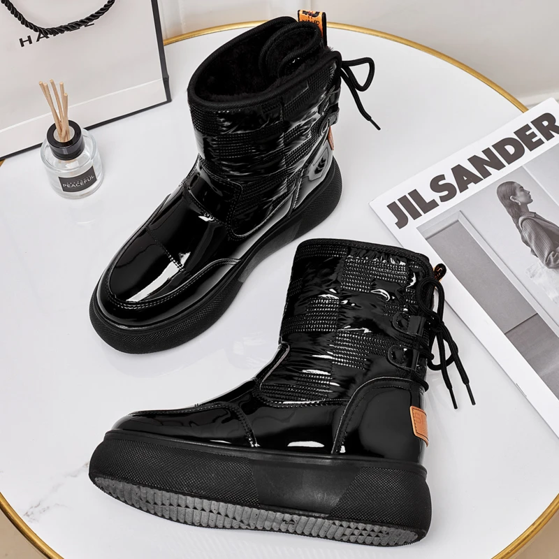 

Women's Snow Boots 2021 Winter New Female Ankle Boots Fashion Warm Fur Women Shoes Thick Plush Waterproof Non-slip Short Boots