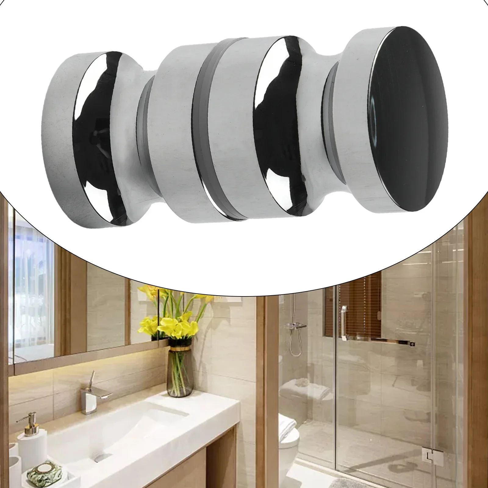 Ручка дверная для шкафов ящиков 6-18 мм толщиной 62x30