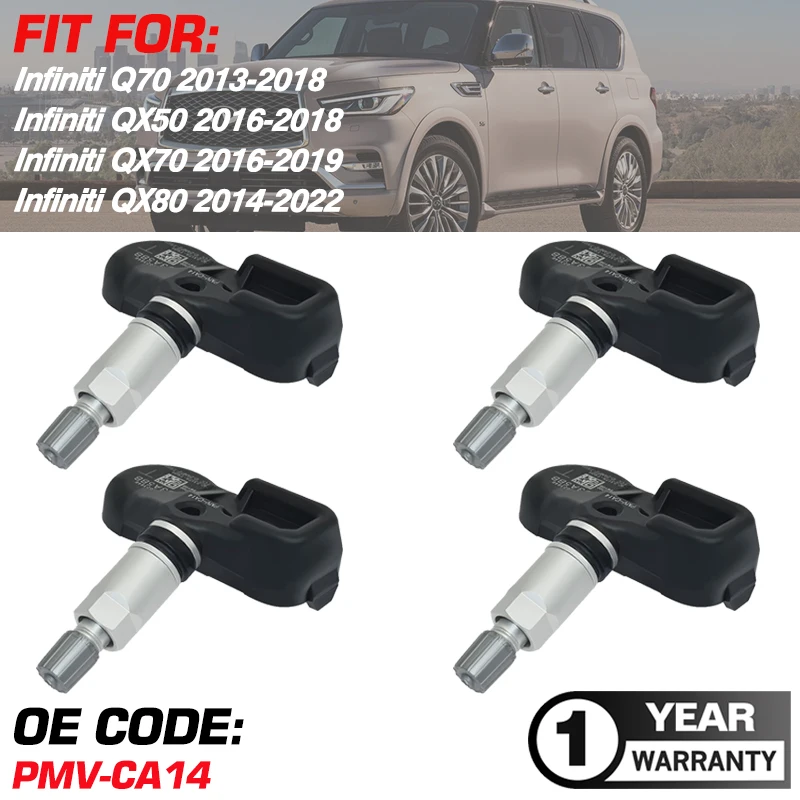 433 МГц TPMS PMV-CA14 для Infiniti Q70 2013-2018 QX50 QX 50 2016-2018 QX70 2016-2019 QX80 2014-2022