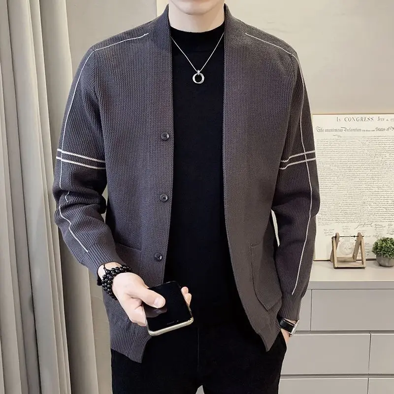 

Men's Knitwear Cardigan Sweater Spring and Autumn Men's Casual Lazy Cloak Fashion Sweater Coat