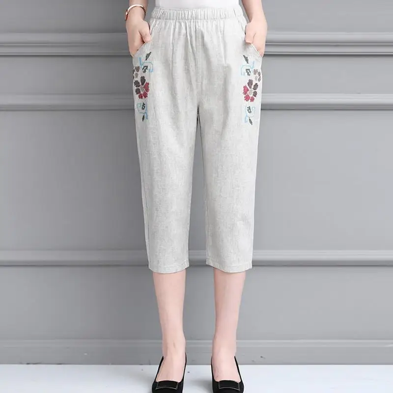 

2022 летние женские модные хлопковые льняные тонкие повседневные брюки женские брюки с высокой талией и карманами женские прямые брюки с цве...