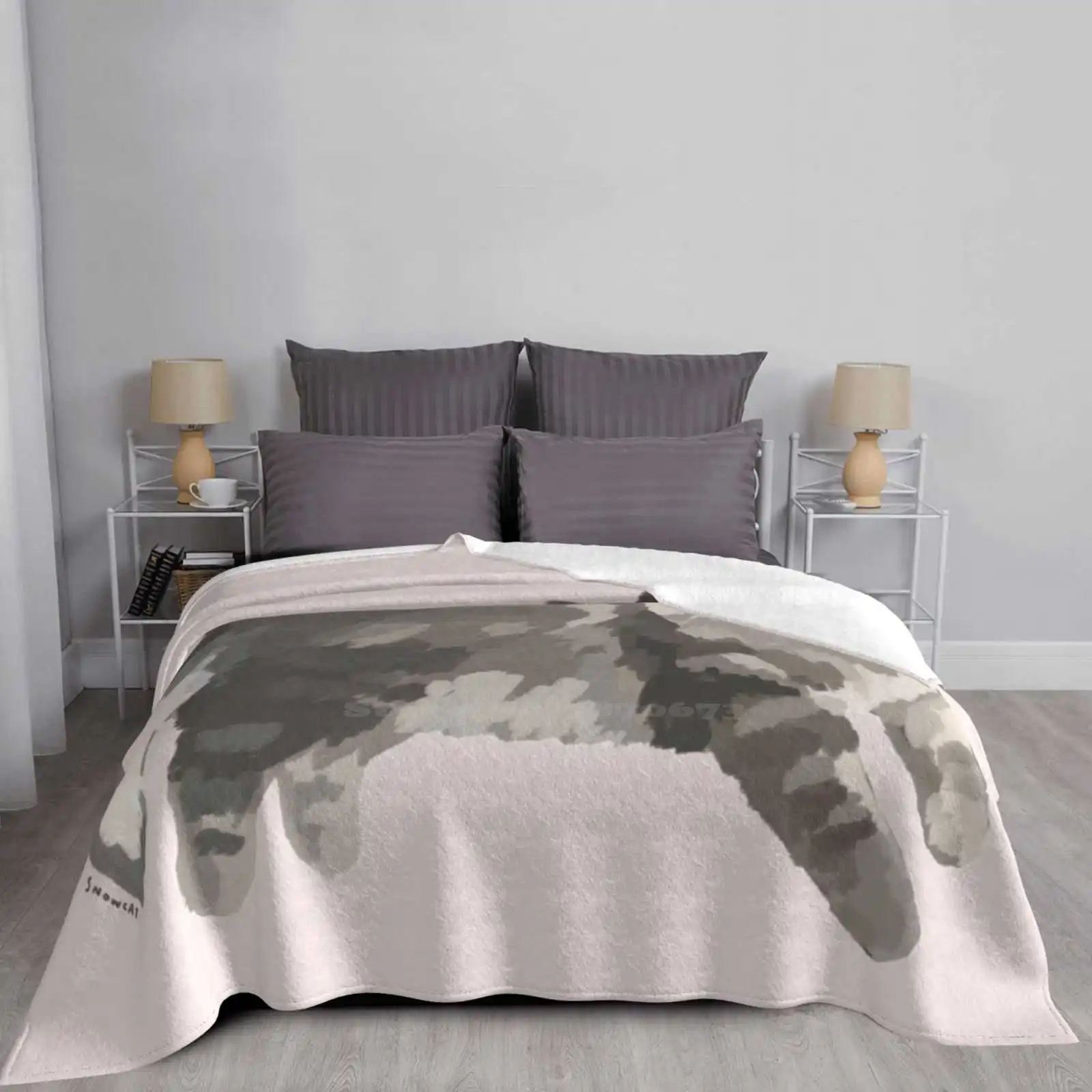 Norwegian Forest Cat Super Warm Soft Blankets Throw On Sofa/Bed/Travel Norwegianforest Illust Snowcat Eundong