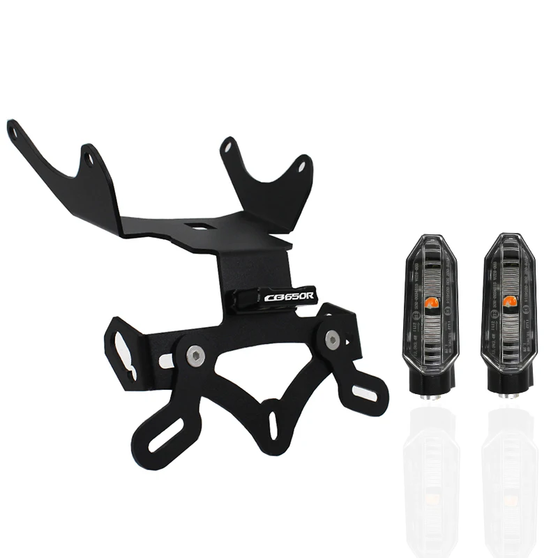 

Кронштейн Для Номерного Знака Honda CB650R CBR650R 2021-2025 Из Нержавеющей Стали, Черный, С ЧПУ-обработкой