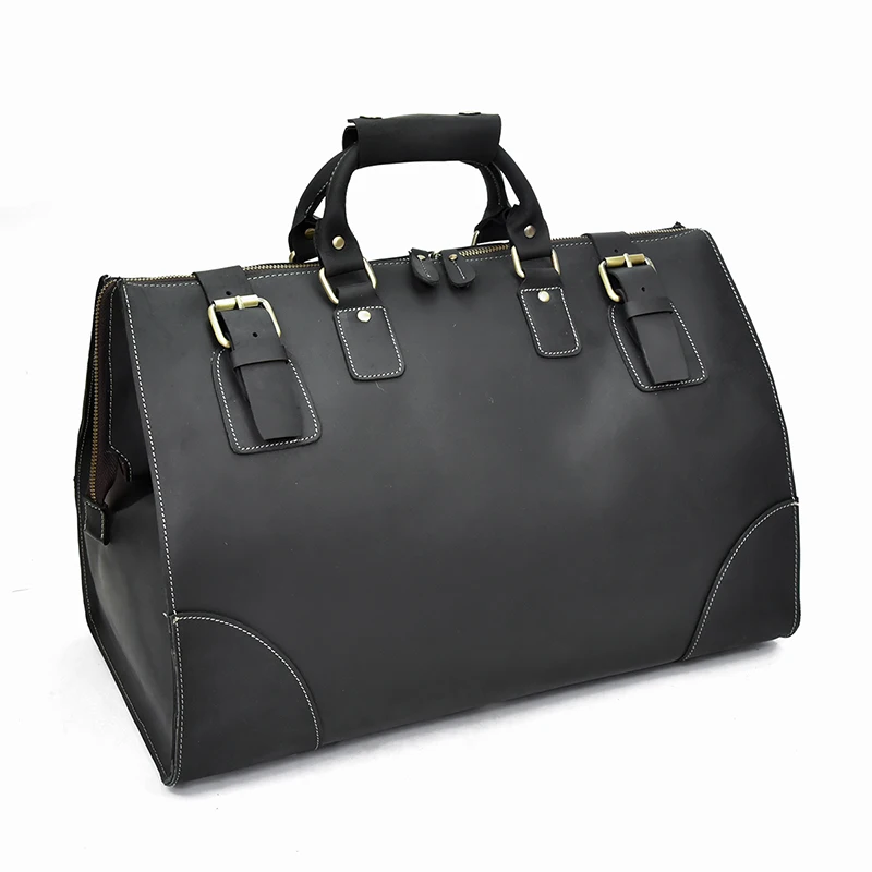 Мужская кожаная дорожная сумка Crazy Horse 18 дюймов большая вместительная унисекс