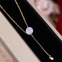 ydl ins charm rainbow pearl necklaces for women exquisite glamour flash pendant delicate necklace elegant korea fashion jewelry