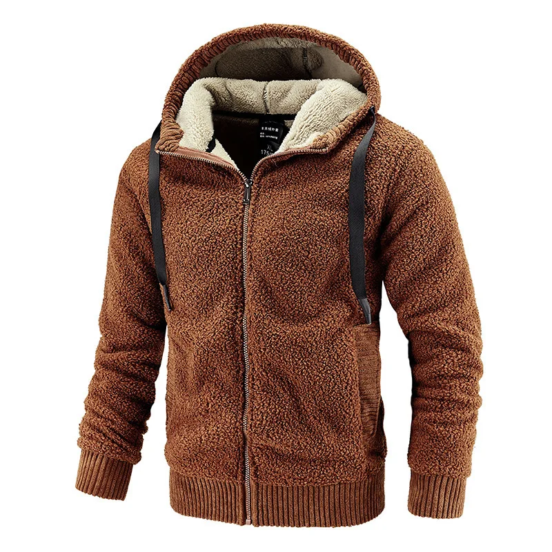 

2023 Mens Autumn Winter Parkas Jackets Mens New Thick Warm Fleece Hooded Jacket Coat Fashion Cashmere Casual Parkas Size 8XL