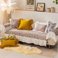 printed ruffled skirt sofa cover universal sofa towel cover slip resistant couch cover sofa towel for living room decor