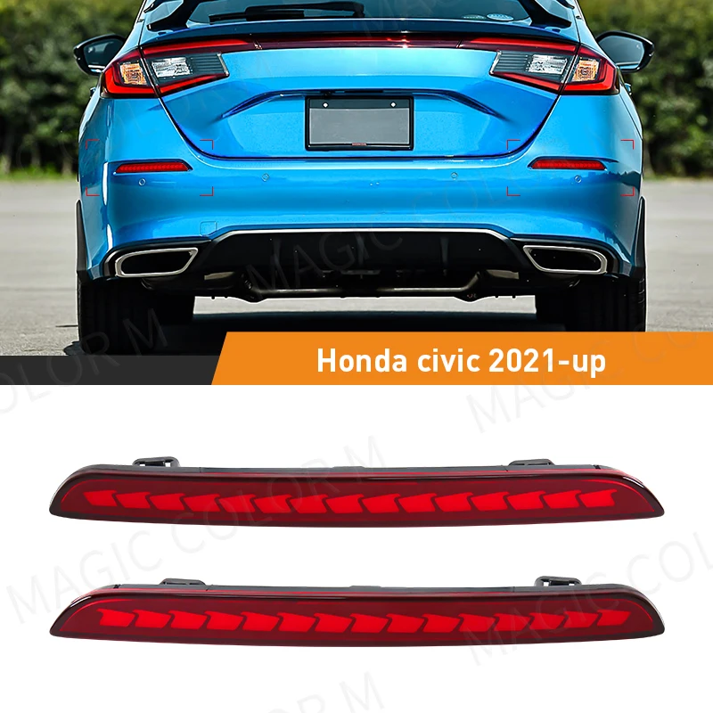 

Car Rear Bumper Lights Fit For Honda Civic 2021 2022 2023 Multi-function LED Turn Singal Light Brake Reflector 12V Accessories