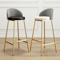 stylish bar stools modern minimalist home kitchen high dining chairs light luxury backrest bar stools front desk high chairs