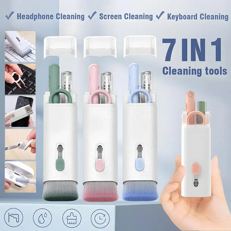 

Portable Earphones Cleaning Pen Retractable Computer Keyboard Cleaner Brush Keycap Puller Set Lectronics Cleaner Cleaning Tools