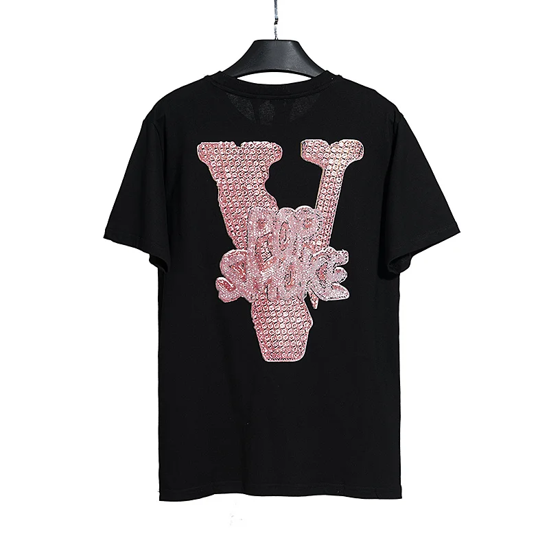 

2022ss vlone men's T-shirt 100% cotton original brand Party Men's and women's summer cotton short sleeve loose shirt