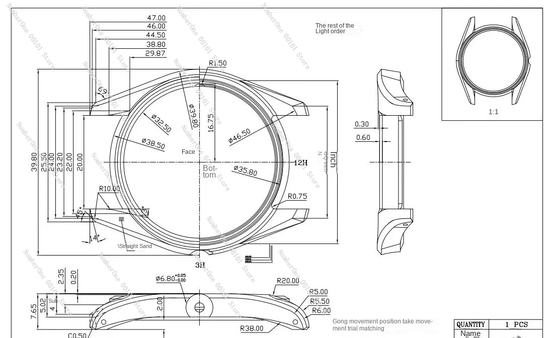 Индивидуальный кварцевый сапфировый пятисторонний шлифовальный указатель