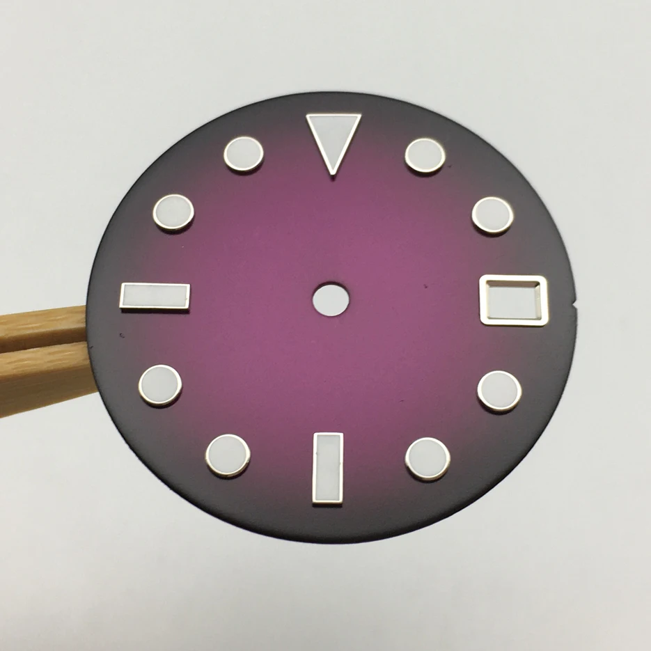 No Logo 28.5mm Watch Dial Substitute Modified Dial Luminous Literal  for NH35A Movement BB2 Men Watch Accessories