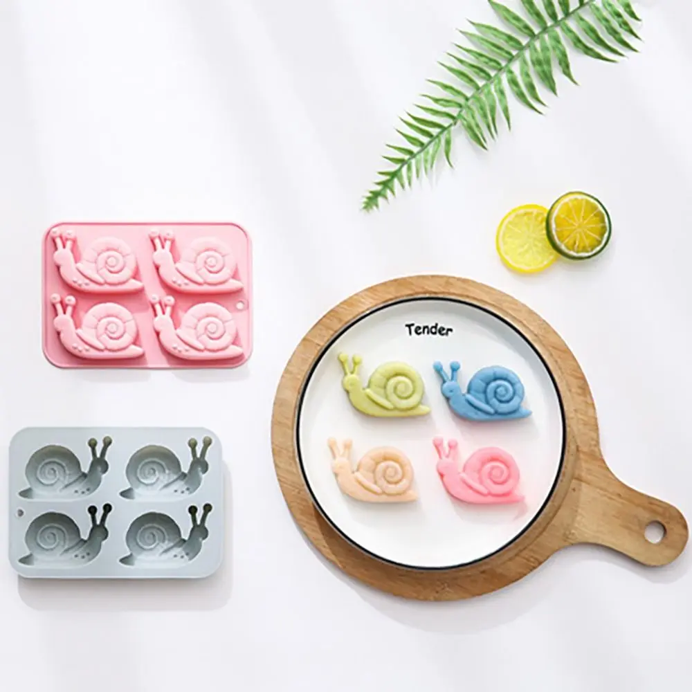 Фото Силиконовые формы для выпечки DIY: 4-секционные 3D-формы в виде улиток/эскарго, пищевой силикон, для украшения тортов и выпечки №2