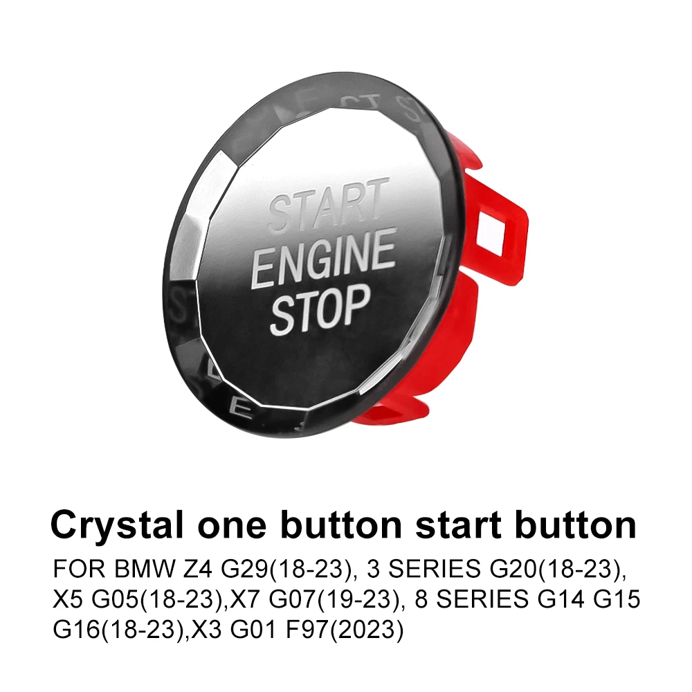 

Для BMW Z4 G29 G20 X5 G05 X7 G07 G14 G15 G16 X3 G01 F97 Crystal Car Кнопка запуска двигателя Крышка зажигания Выключатель Стоп Аксессуары