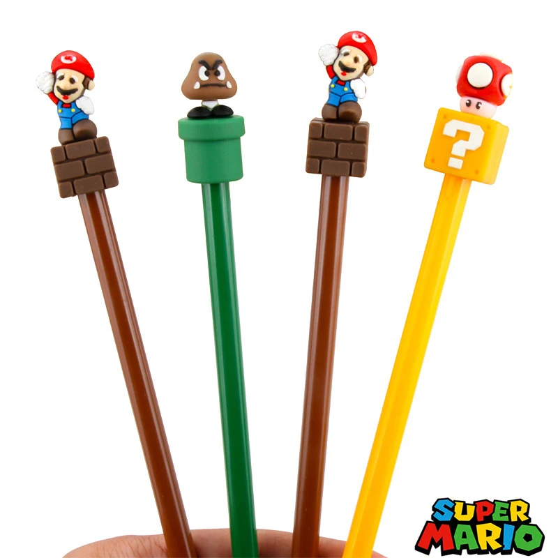 

Super Mario Bros Signature Gel Pen Mario Yoshi Luigi Anime Figures Toy Cartoon Stationery Pen for Children Student Birthday Gift