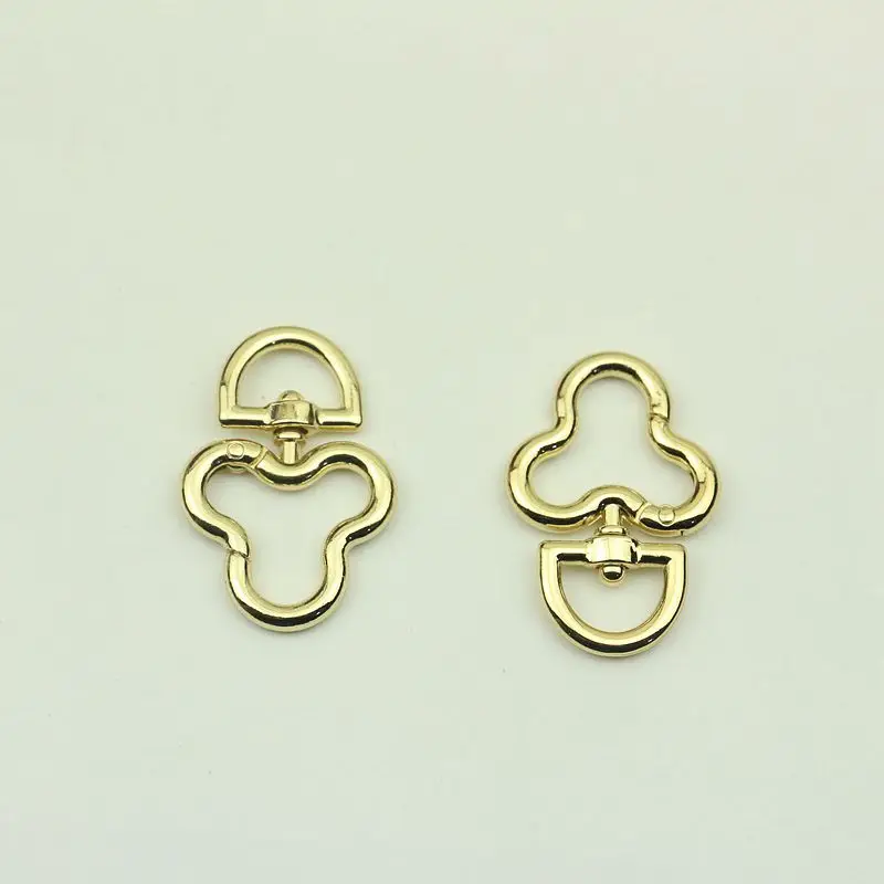 20Pcs 14mm Metal Floral Buckles Bag Handbag Strap Clip Hook Keyring Dog Collar Swivel Trigger Clasp DIY Hardware Accessories