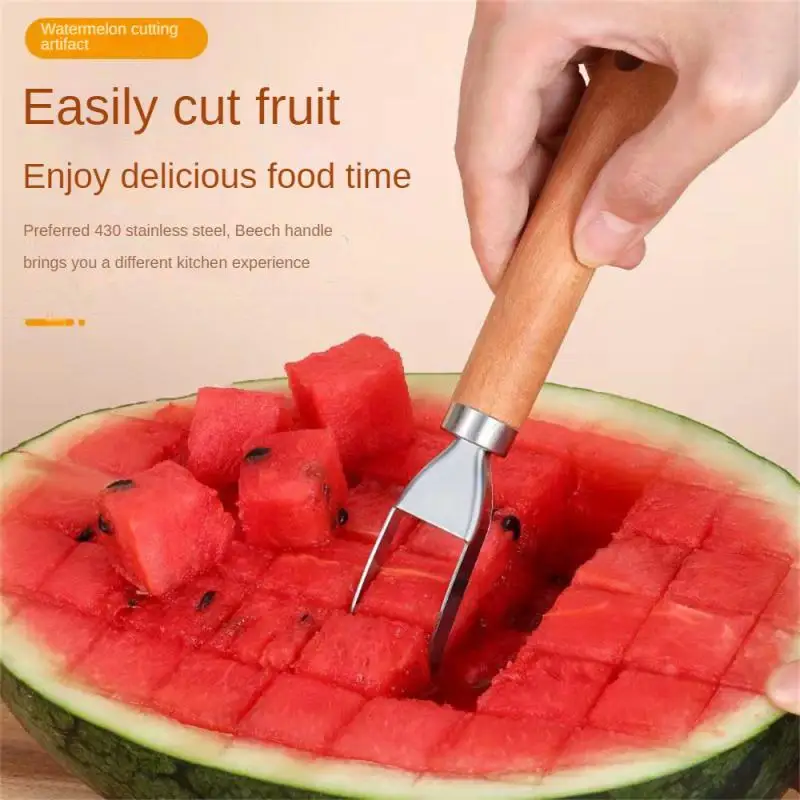 

Fruit Knife Wall Mount Exquisite Inhibiting Mould Proof Durable Adult Fruit Spoon V-shaped Non-slip Watermelon Artifact