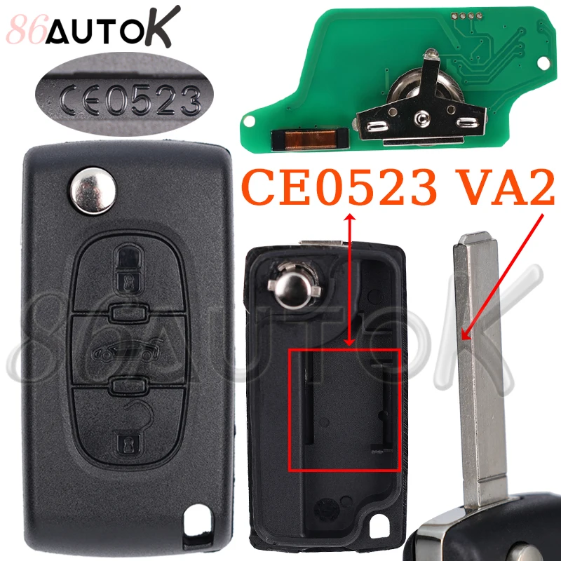 

Автомобильный фильтр, дистанционный ключ, чип ID46 433 МГц для Peugeot 207 307 для Citroen C5 C3 C4 C1 C2 Berlingo Picasso CE0536 CE0523 HU83 VA2