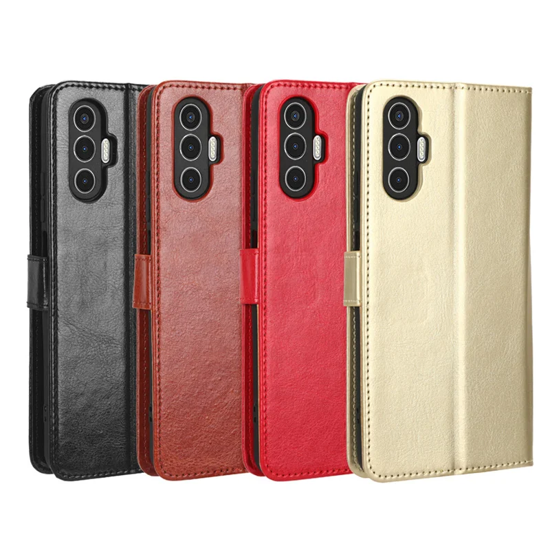 

For Tecno Pova 3 Business Bag Flip Leather Luxury with Magnetic Buckle Strap Lanyard Case Tecno Pova 2 Phone Case