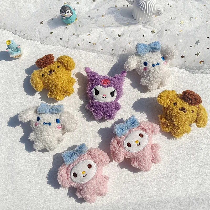 

Anime Sanrio figure Kuromi Plush Doll Brooches My Melody Cute Soft Padded Plush Clothes Doll Ornaments Toy Girls Christmas Gift