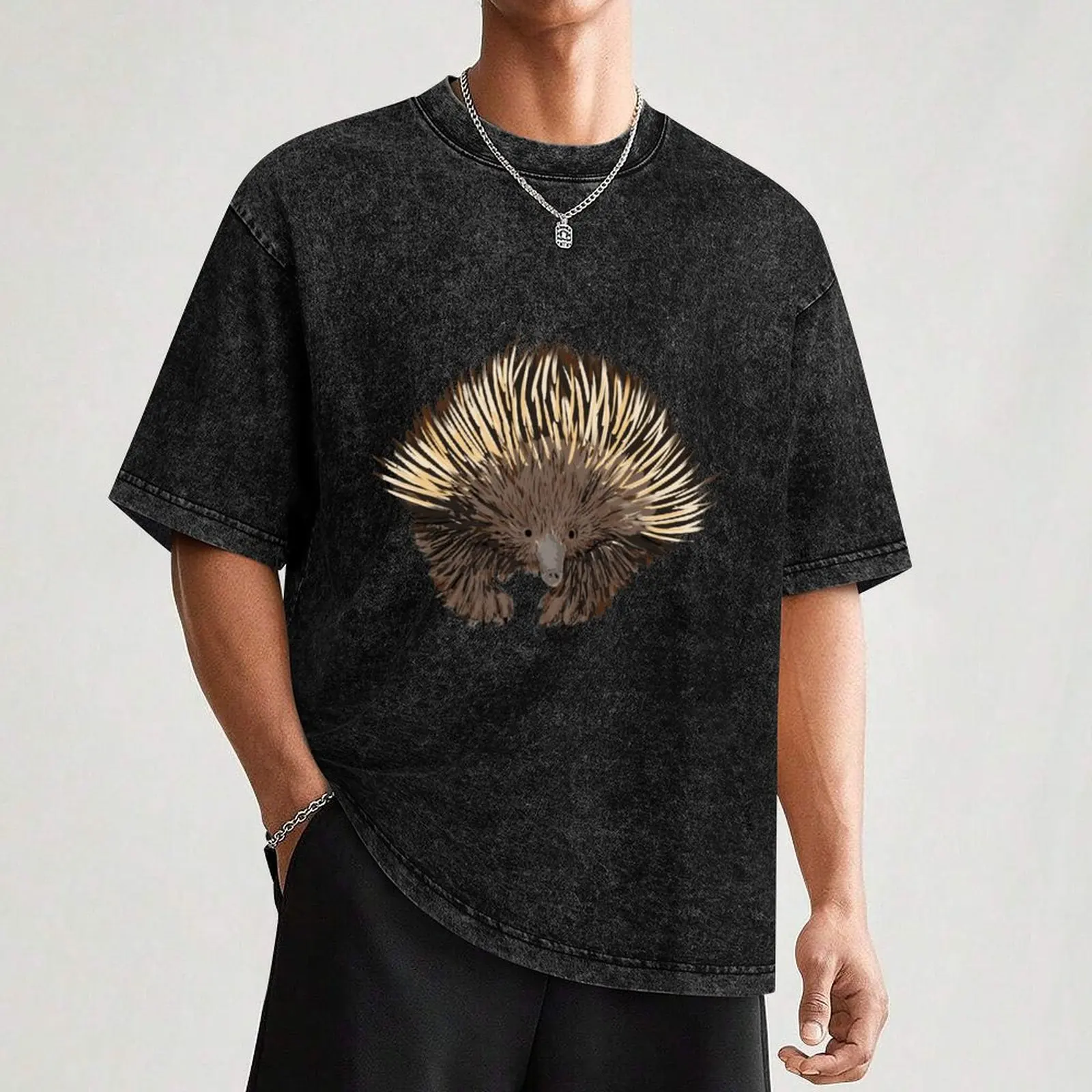 Фото Футболка Echidna, однотонная футболка больших размеров №3