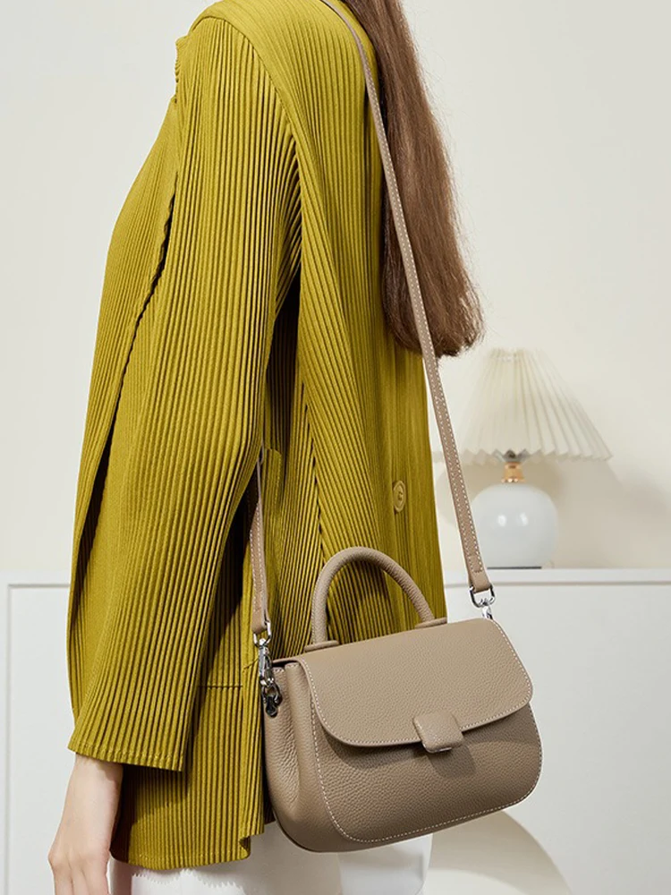 Женская Ретро сумка-тоут Zency из натуральной кожи дизайнерская квадратная