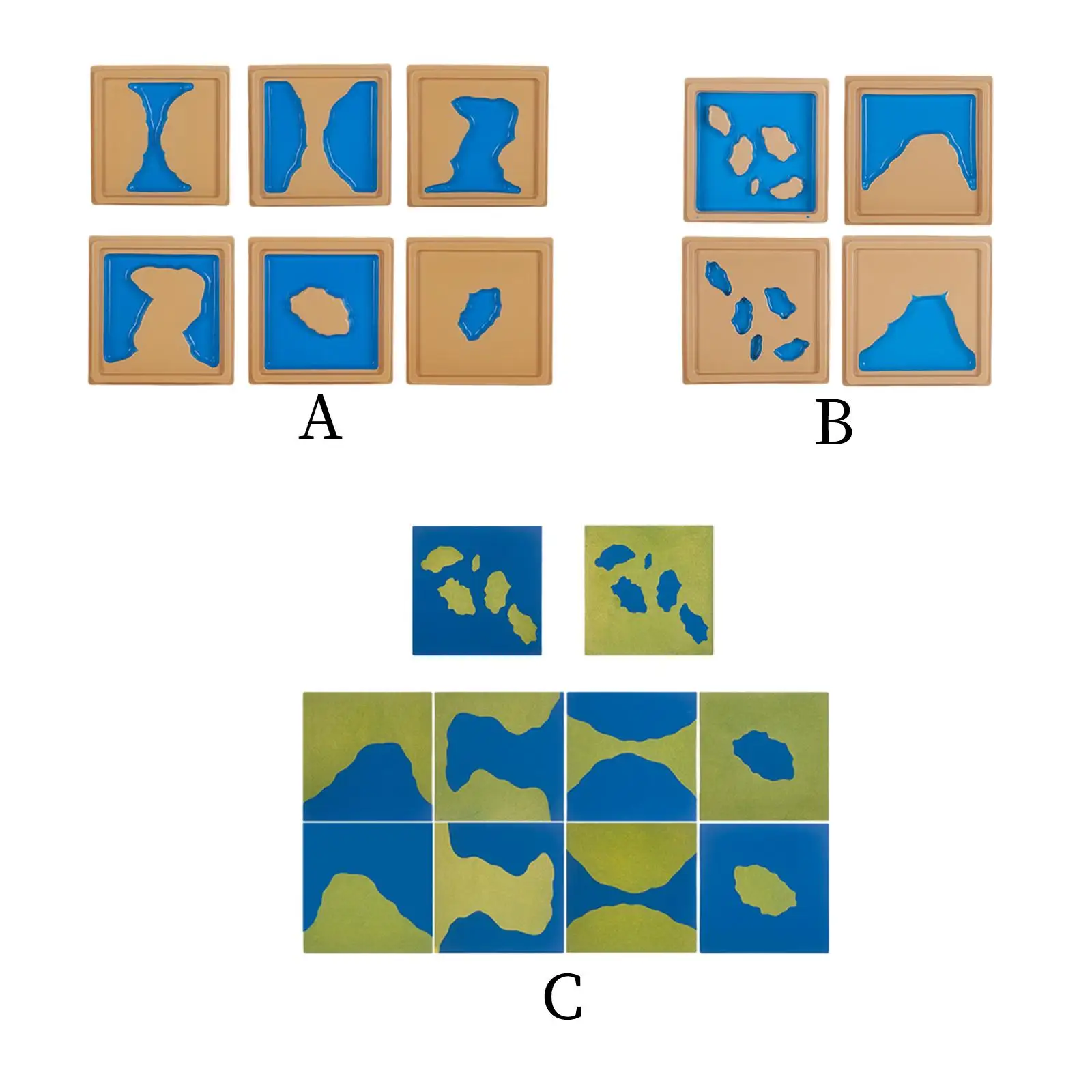 

Terrain Map Model Activity Toy Land and Water Form for Boys Girls Preschool Baby