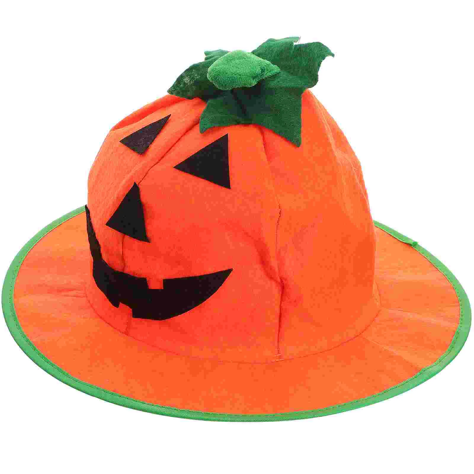 

Halloween Pumpkin Hat Stage Show Prop Performance Cap Wool Velvet Baby Prom Props